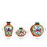 Hand-Painted Tribal Art Terracotta Vase Set (Set of 3)