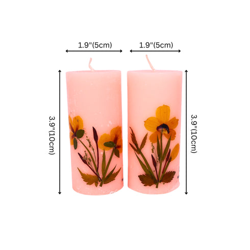 Eco-friendly Soy Wax Scented Pillar Candles - Set of 2