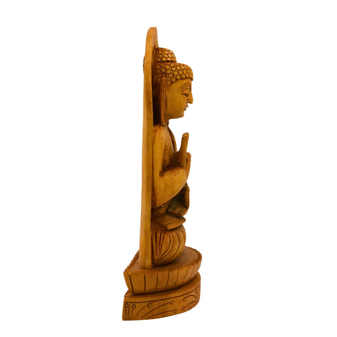Handcrafted Wooden Buddha Statue - Meditation and Home Décor - Natriel
