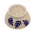 Blue Pottery Round Bowl - White