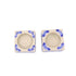 Set of 2 Blue Pottery White Color T-Light Candles