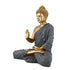 14-Inch Golden Buddha Statue with Charcoal Robe | Feng Shui Prosperity Gift | Vastu Meditation Decor | Zen Home Office Blessing