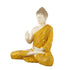 14-Inch Yellow & White Meditating Buddha Statue – Handcrafted Resin Idol for Home Decor, Spiritual Spaces & Gifting