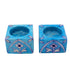 Set of 2 Blue Pottery T-Light Candles Holders - Natriel