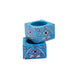 Set of 2 Blue Pottery T-Light Candles Holders - Natriel
