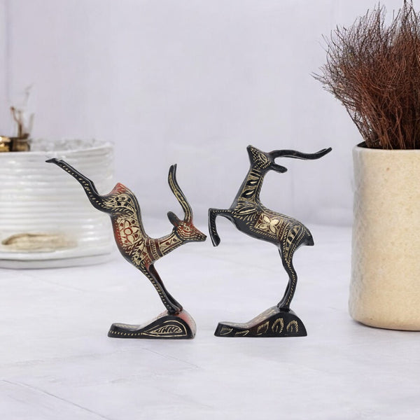 Natriel Brass Deer Pair