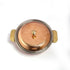 Artisanal Hammered Copper Serving Dish with Brass-Knobbed Lid | Traditional Tableware