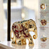 Gold plated Elephant showpiece - Red and Green Meenakari work (Gajalaxmi)