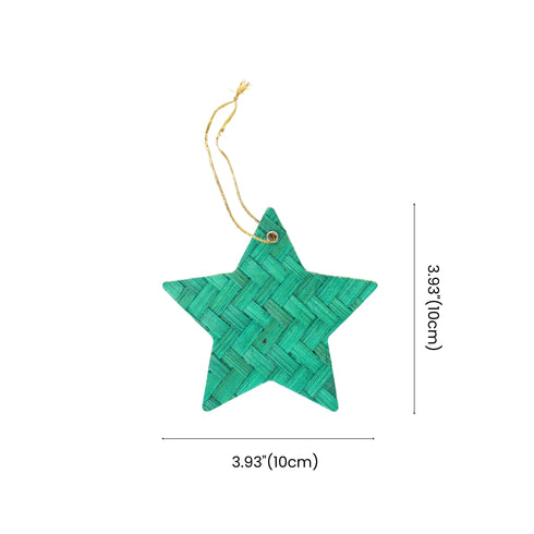 Multi Colour Star Shaped Bamboo hanging ornament - Festive Decor Item