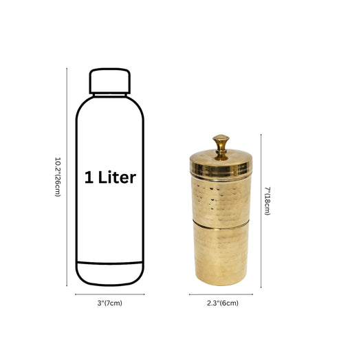 Gloss finish Brass coffee filter (Large)