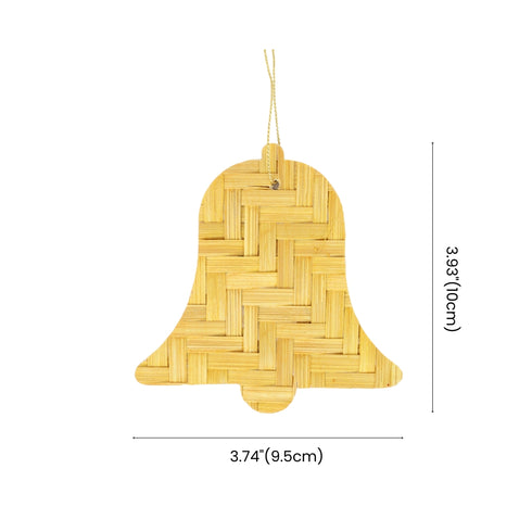 Multi Colour Bell Shaped Bamboo hanging ornament - Festive Decor Item