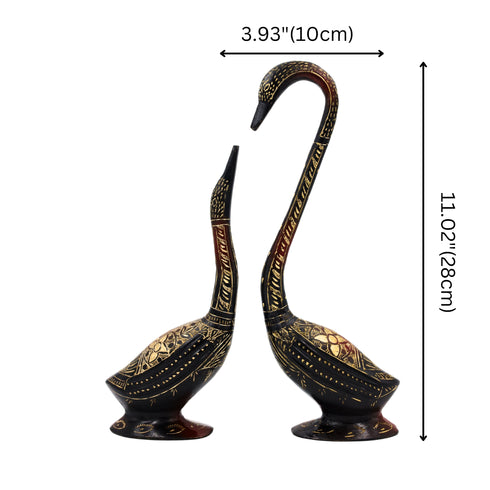 Brass Swan Pair