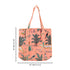 Peach Safari Tropical Trials Quilted Tote Bag - Hand Block Print