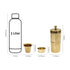 Brass Glossy Dabara-Tumbler set with coffee filter (Large)