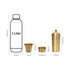 Brass Tumbler- Dabara set with coffee filter (2 Dabara set and 1 coffee filter)