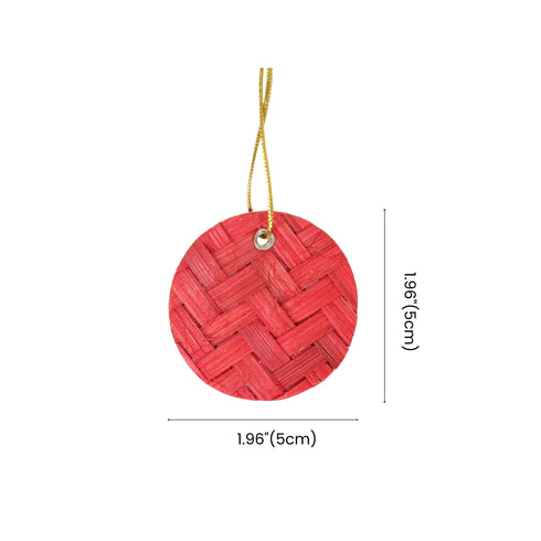 Multi Colour Circular Shaped Bamboo hanging ornament - Festive Decor Item