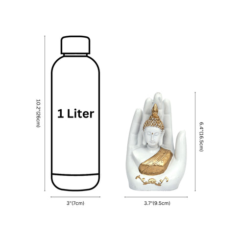 Black Matte Finish Buddha in Blessing Palm Pose - Vastu and Home Décor