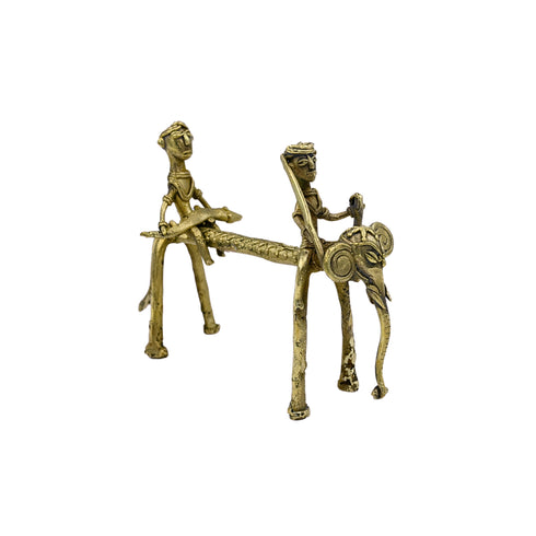 Handcrafted Tribal Rider Figurine – Dhokra Art Technique