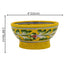 Blue Pottery Round Bowl - Yellow