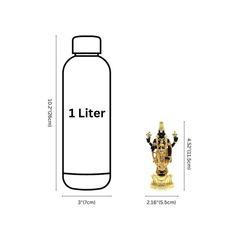 Gold-Coated Balaji Statue – Home Temple Decor