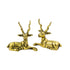 Antique Brass Deer Pair Statue