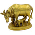 Brass Kamdhenu Cow with Calf | Spiritual Showpiece for Home, Pooja & Gifts - Natriel