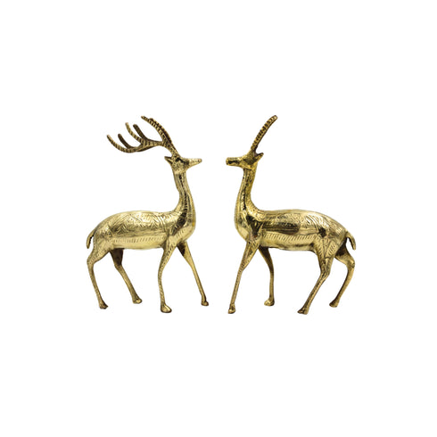 Brass Deer Pair