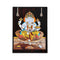 3D Mysore Overlay Rosewood Painting of Lord Ganesha with Offerings