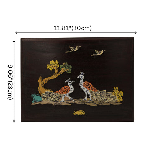 3D Peacock Pair Wall Decor