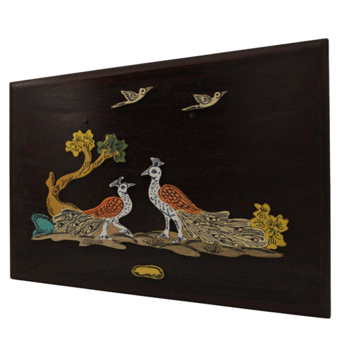 3D Peacock Pair Wall Decor