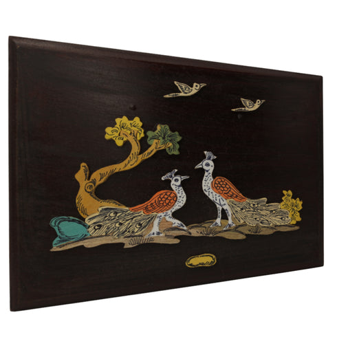 3D Peacock Pair Wall Decor