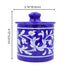 Blue Pottery Jar with Lid - Blue