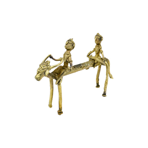 Handcrafted Tribal Journey Figurine – Dhokra Art Technique