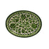 Blue Pottery Oval Plate - Green
