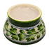 Blue Pottery Round Bowl - White and Green