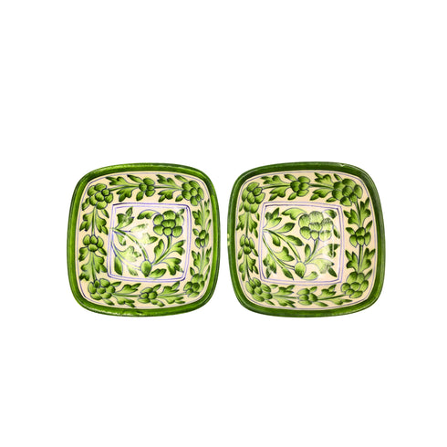 Blue Pottery Square Bowls