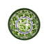 Blue Pottery Round Bowl - White and Green