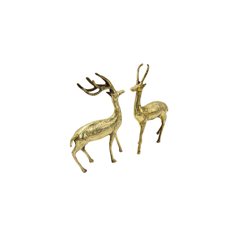 Brass Deer Pair
