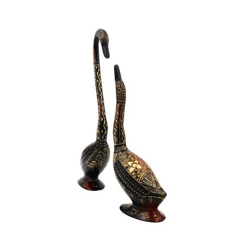 Brass Swan Pair