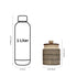 Ceramic Jar set with black horizontal and vertical lines pattern (Set of 2)