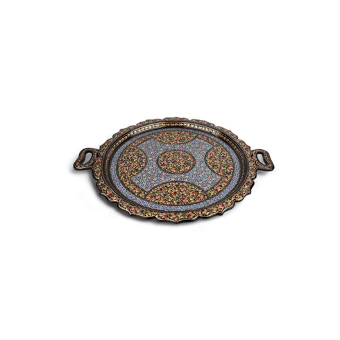 Kashmiri Papier Mache Round Tray