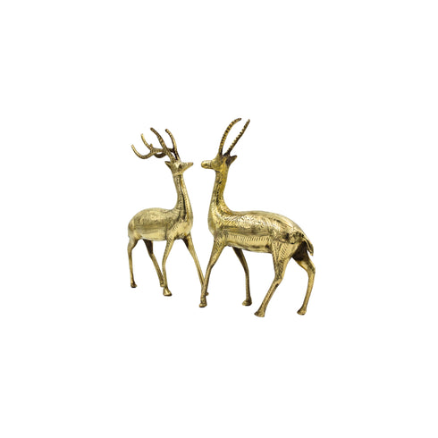Brass Deer Pair