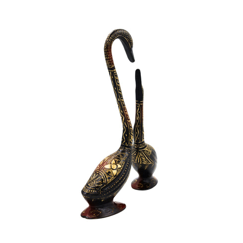 Brass Swan Pair