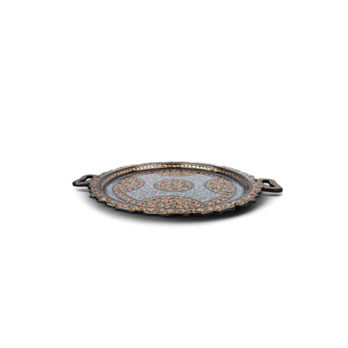 Kashmiri Papier Mache Round Tray