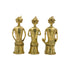 Handcrafted Tribal Musician Trio (Set of 3) - Dhokra Art Technique