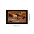 Mysore Inlay Rosewood Painting of a Lady with Cattle and Temple