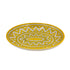 Blue Pottery Oval Plate Decorative - Yellow