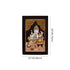 Mysore Inlay Rosewood Painting – Lord Ganesha Seated on a Royal Singhasan