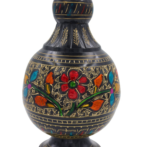 Vintage Brass Flower Vase (Black) - Home Decor Accent