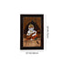 Handcrafted Ganesha Playing Veena Wall Decor - Mysore Inlay Rosewood Painting